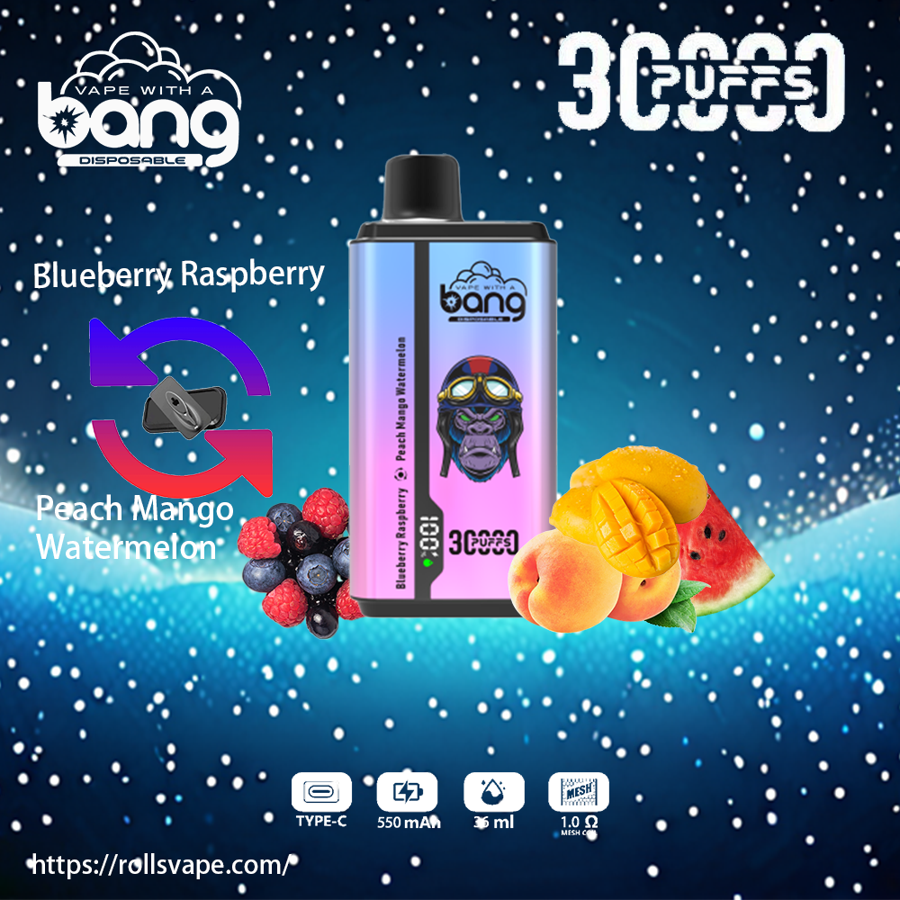 bang 30000 30k puffs new double taste vape disposable e cigarette