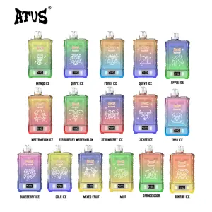 atvs warship 18000 puffs disposable vape |dual mesh coil e cigarette with 25ml e liquid and type c fast charging