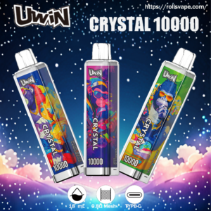 uwin crystal 10000 puffs vape usa e getta | luci rgb sigaretta elettronica con porta tipo c - Opzioni nicotina: 0%, 2%, 3%, 5% Puffs: fino a 10000 puffs Capacità e-liquid: 18 ml Bobina a rete: 1,0Ω Batteria ricaricabile: 650 mAh Luci RGB 15 gusti confezione: 10 pezzi/scatola