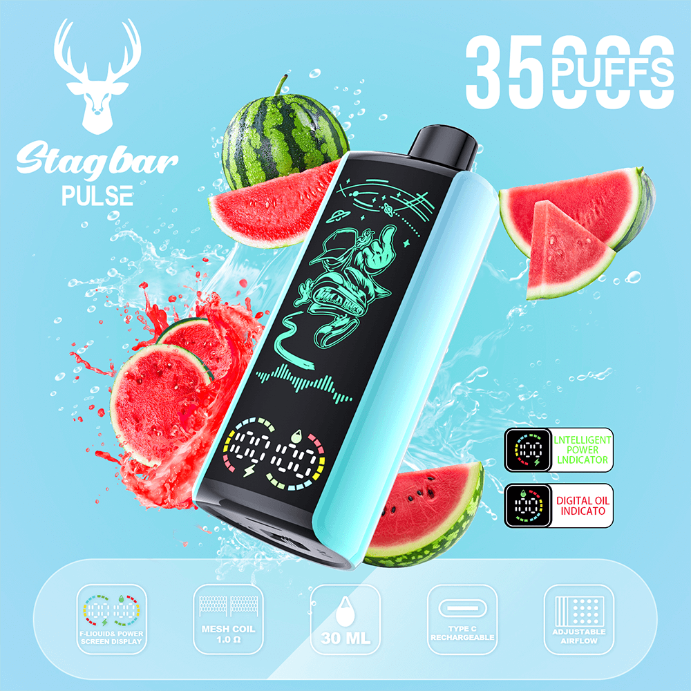 Stag Bar 35k 35000 sbuffi e sistema di flusso d'aria regolabile e ricarica rapida di tipo C Stag Bar 35k 35000 sbuffi e sistema di flusso d'aria regolabile e ricarica rapida di tipo C