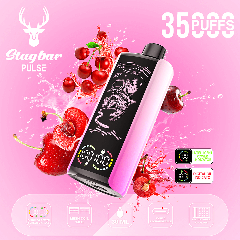 Stag Bar 35k 35000 sbuffi e sistema di flusso d'aria regolabile e ricarica rapida di tipo C Stag Bar 35k 35000 sbuffi e sistema di flusso d'aria regolabile e ricarica rapida di tipo C