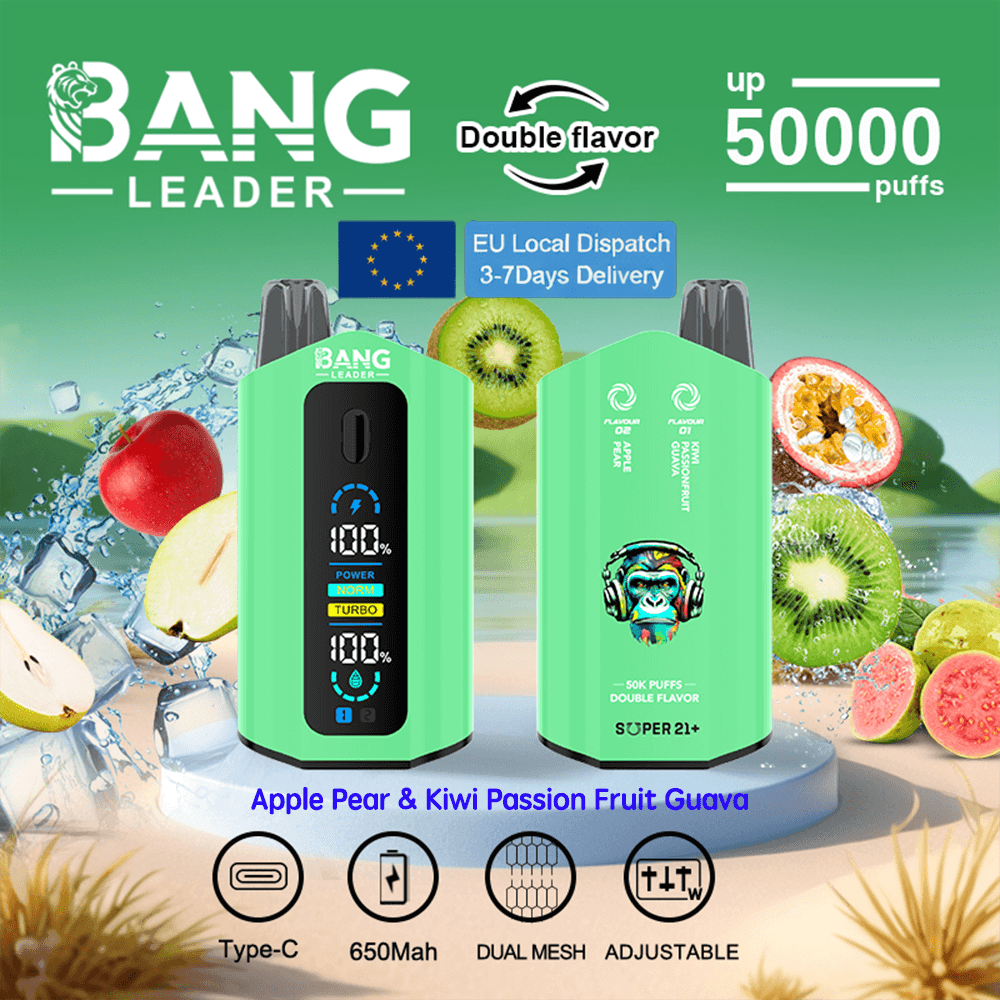 bang leader 50k | 50000 sbuffi, bobina a doppia rete, ricarica rapida di tipo C bang leader 50k | 50000 sbuffi, bobina a doppia rete, ricarica rapida di tipo C