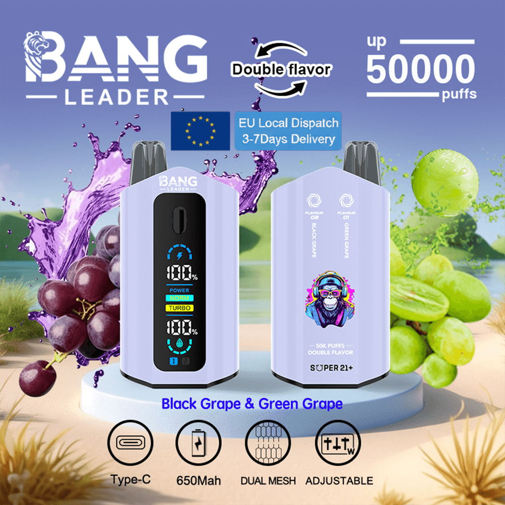 bang leader 50k | 50000 sbuffi, bobina a doppia rete, ricarica rapida di tipo C bang leader 50k | 50000 sbuffi, bobina a doppia rete, ricarica rapida di tipo C