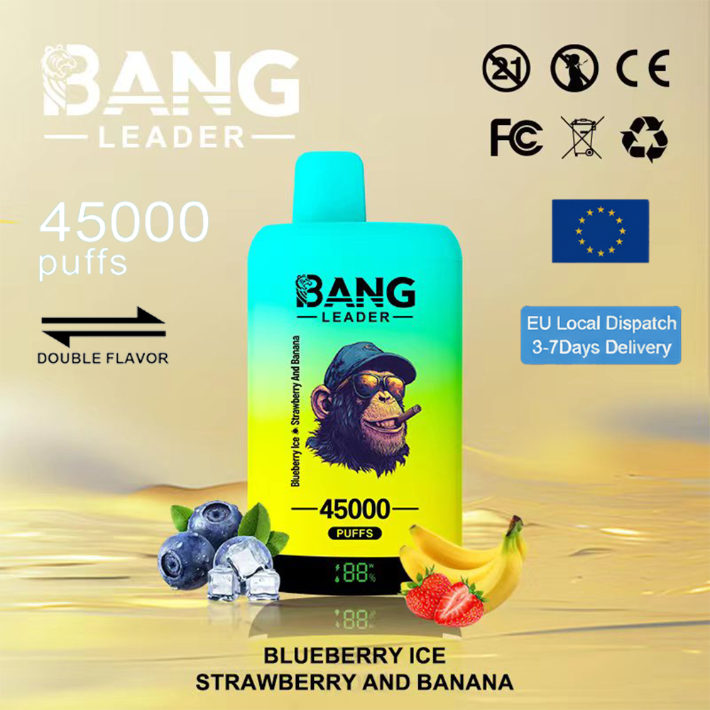 Bang Leader 45000 45k bocanadas y bobinas de malla dual y sistema de sabores dobles Bang Leader 45000 45k bocanadas y bobinas de malla dual y sistema de sabores dobles