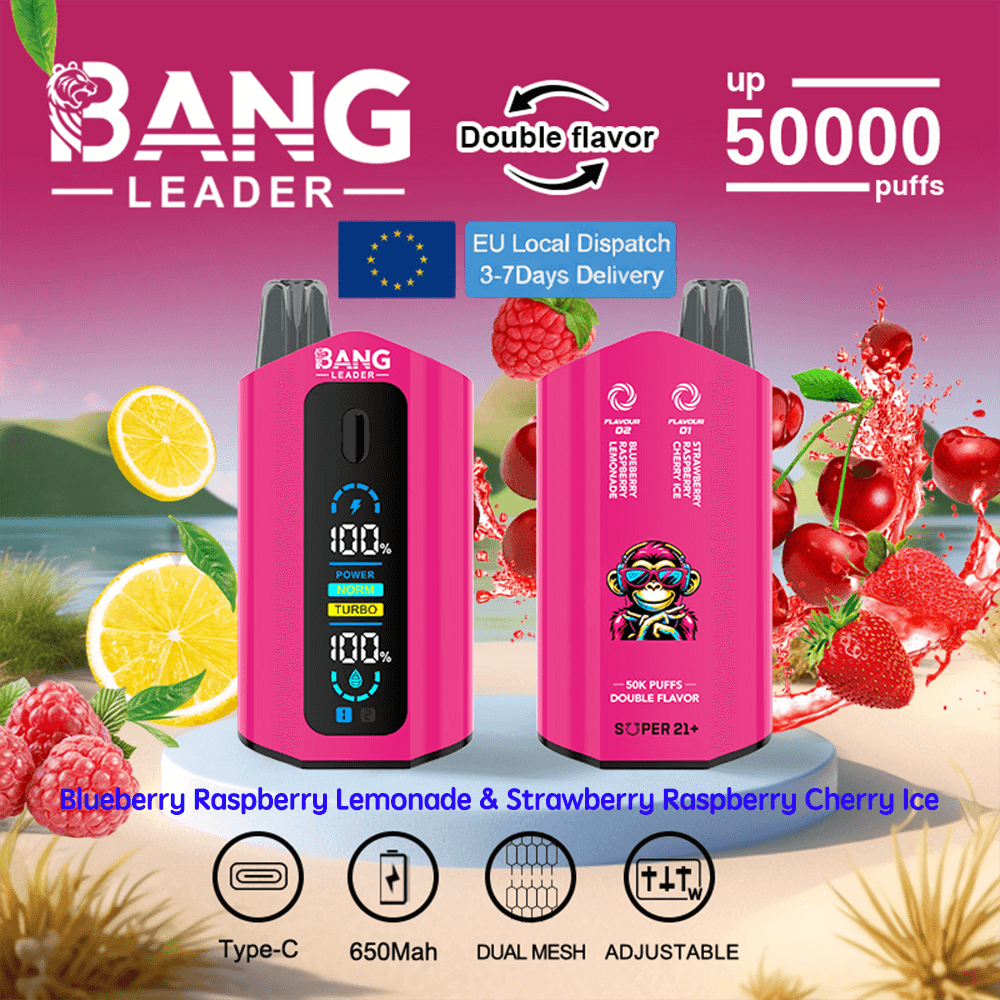 bang leader 50k | 50000 sbuffi, bobina a doppia rete, ricarica rapida di tipo C bang leader 50k | 50000 sbuffi, bobina a doppia rete, ricarica rapida di tipo C