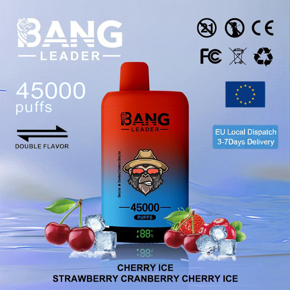 Bang Leader 45000 45k bocanadas y bobinas de malla dual y sistema de sabores dobles Bang Leader 45000 45k bocanadas y bobinas de malla dual y sistema de sabores dobles