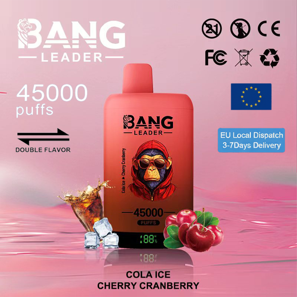Bang Leader 45000 45k bocanadas y bobinas de malla dual y sistema de sabores dobles Bang Leader 45000 45k bocanadas y bobinas de malla dual y sistema de sabores dobles