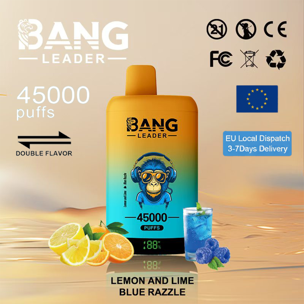 Bang Leader 45000 45k bocanadas y bobinas de malla dual y sistema de sabores dobles Bang Leader 45000 45k bocanadas y bobinas de malla dual y sistema de sabores dobles