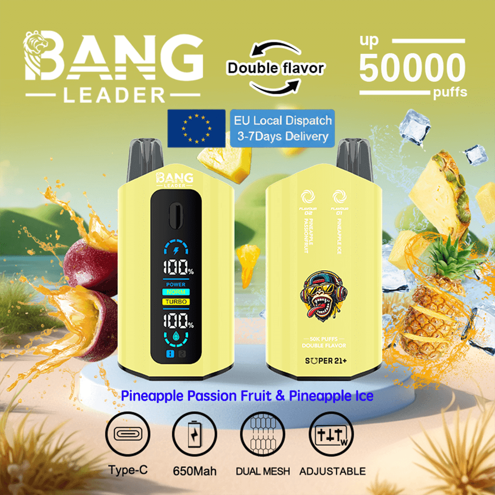 bang leader 50k | 50000 sbuffi, bobina a doppia rete, ricarica rapida di tipo C bang leader 50k | 50000 sbuffi, bobina a doppia rete, ricarica rapida di tipo C